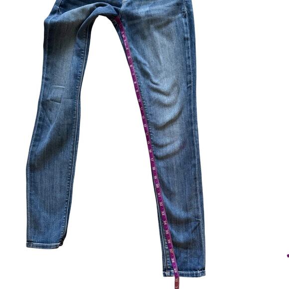 Express Jeans Womens size 0R 0 Blue legging skinny mid rise Preppy Bodycon - Picture 9 of 13